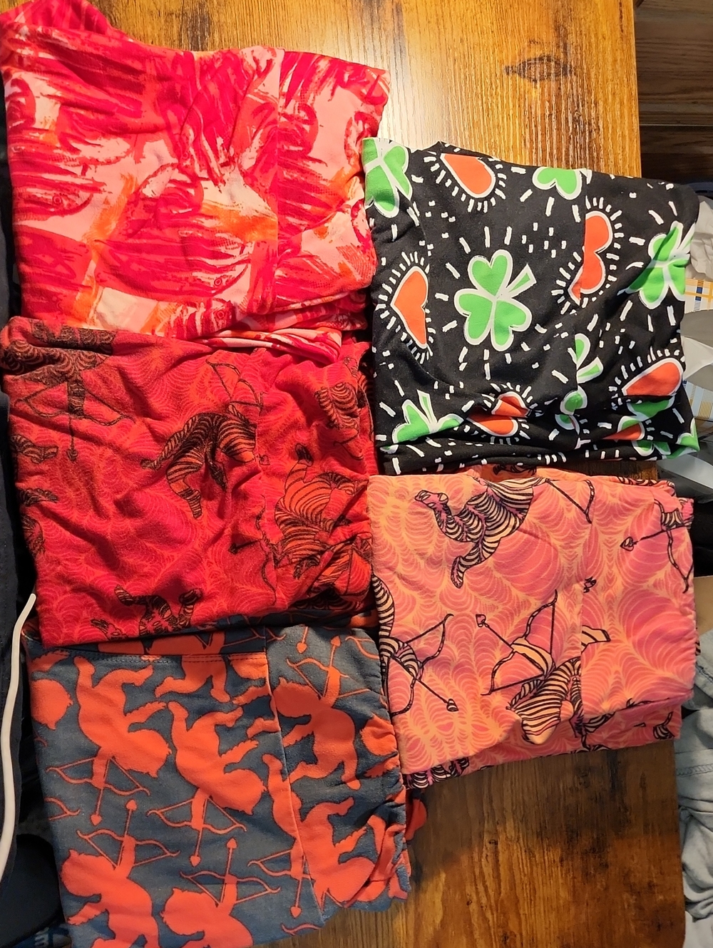 RARE LuLaRoe Holiday Unicorn Leggings Bundle OS Valentines St Patricks Lot